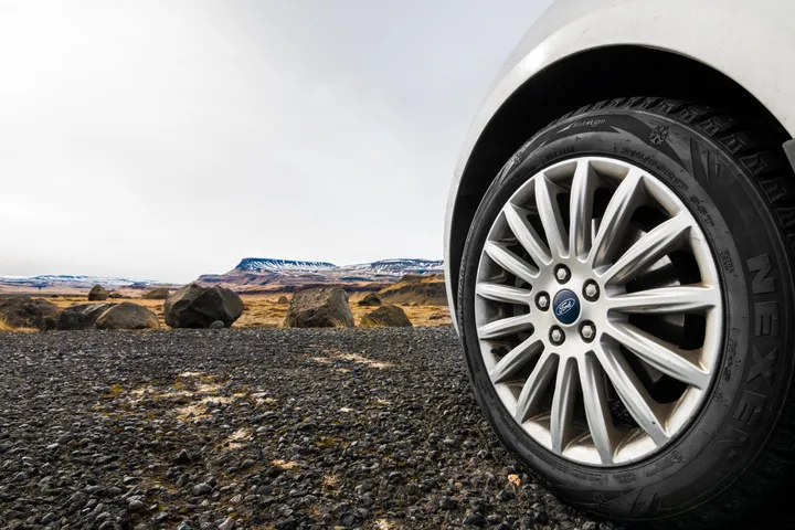 A flat tire at Skaftafell, Iceland
